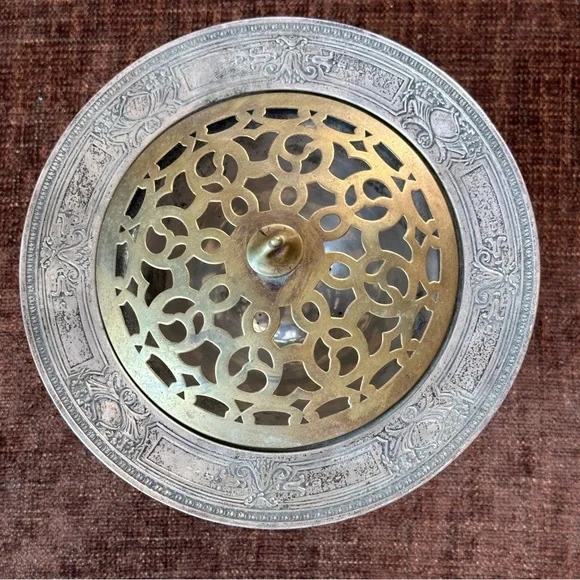 Sterling Silver Flower Arranger with Brass Screen - Picture 14 of 16